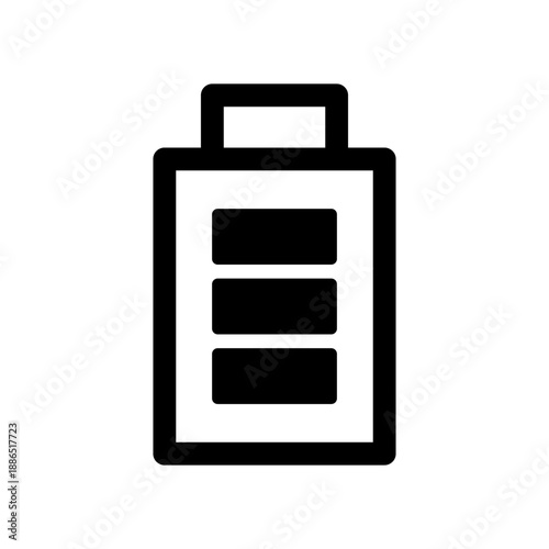 充電が最大のバッテリーを示すアイコン