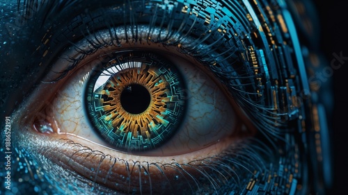 Artificial Intelligence Eye – Futuristic Digital Vision And Data Technology Concept