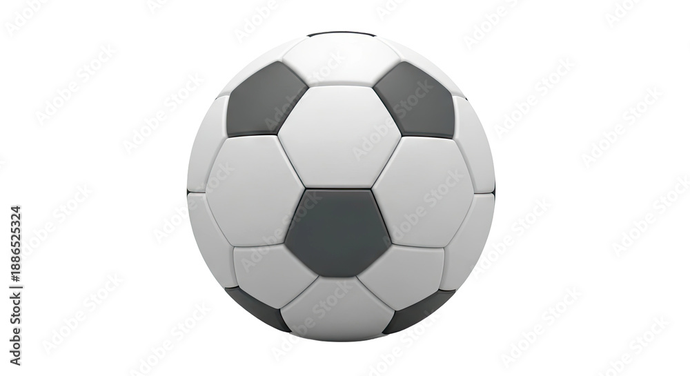 Fototapeta premium Classic Soccer Ball with White and Black Hexagonal Panels