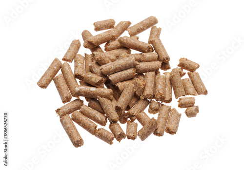 Cuadro en lienzo Granular compound feed isolated on transparent background
