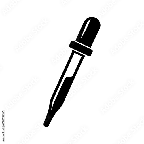 Medical dropper pipette icon for healthcare laboratory and pharmaceutical concepts