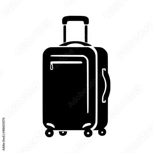 Travel luggage suitcase icon representing vacation journey