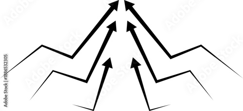 Business arrow candlestick growth graph chart of stock market investment trading graph illustration design upward finance investment profit growth arrows on transparent background.