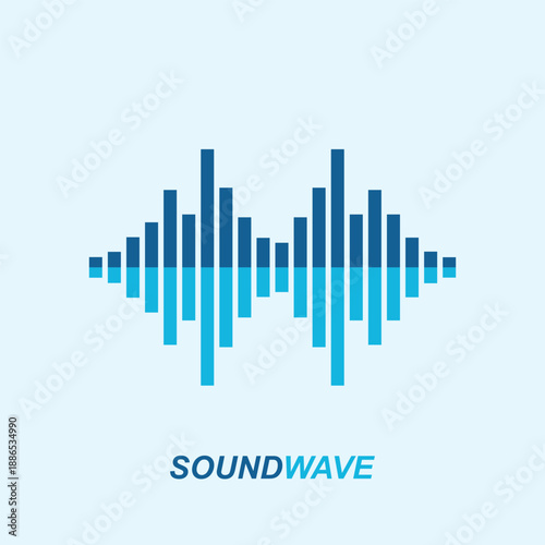 Soundwave icon vector audio music equalizer signal frequency waveform graphic