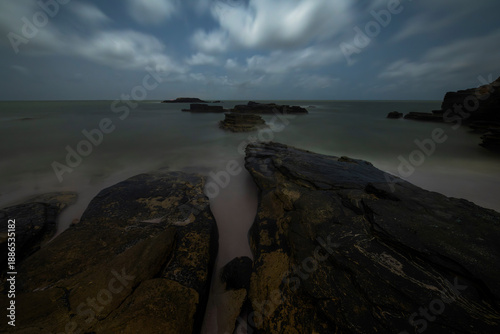 night on the beach