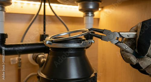 Wallpaper Mural Installing garbage disposal mounting ring using snap ring pliers under sink Torontodigital.ca