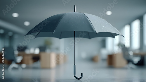 Wallpaper Mural Medical Insurance Concept Shows Umbrella Symbolizing Protection Against Risks and Uncertainty in a Corporate Setting With Neutral Colors Torontodigital.ca