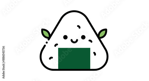 Cartoon onigiri illustration