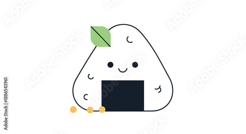 Cartoon onigiri illustration