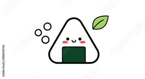 Cartoon onigiri rice ball illustration