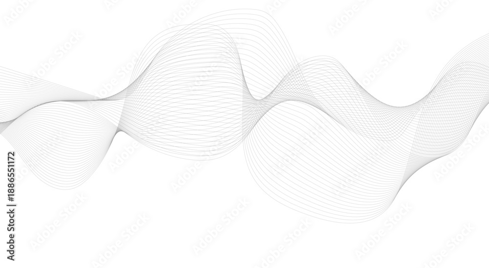 Fototapeta premium Dynamic flowing wave lines design element. Futuristic technology. sound wave pattern. Modern abstract glowing wave lines. Smooth curved wave lines. 