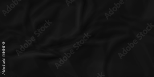 Crumpled black paper billboard closeup ripped wrinkle litter canvas page vintage texture background.