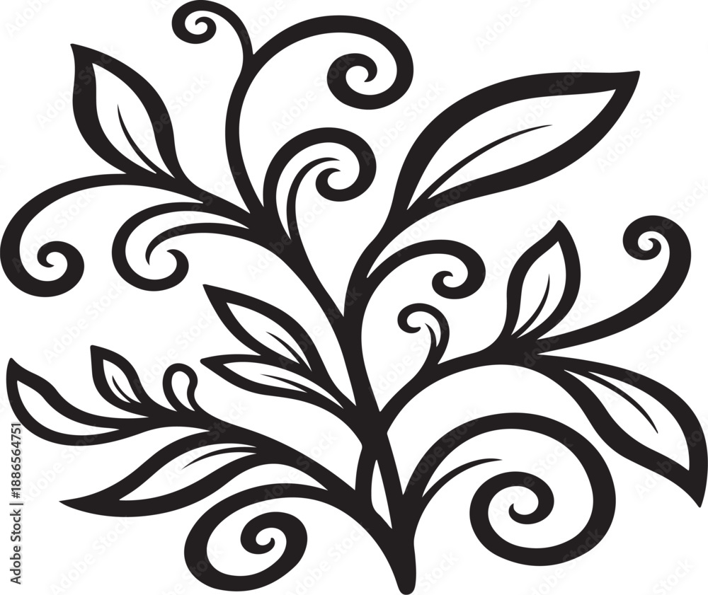 Obraz premium Elegant Floral Ornament Vector Set