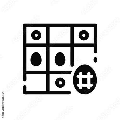 Generate a swiss inspired easter monday pictogram with functional clarity On white Background Vector illustration