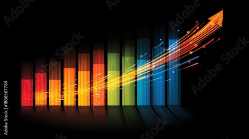 Abstract Chart Design Visualizing Business Success Secrets with Upward Trajectories and Corporate Growth Strategy Indicators