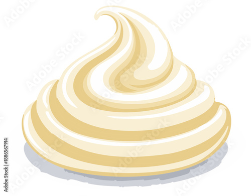 Swirl of creamy frosting illustration sweet treat dessert food