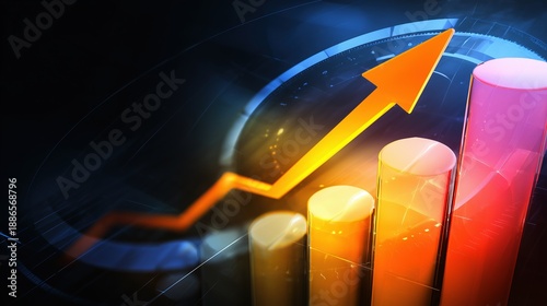 Abstract Chart Illustration Unveiling Business Success Secrets with Dynamic Trend Lines and Data-Driven Corporate Growth Elements