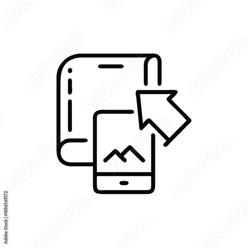 Design a flexible brand design outline that works across platforms and media formats Vector illustration