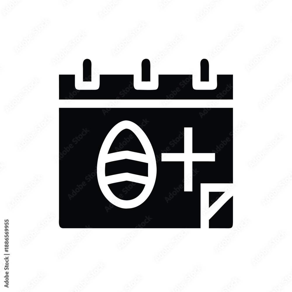 Obraz premium Symbolic Easter Monday pictogram expressing tradition celebration and renewal On white Background Vector illustration
