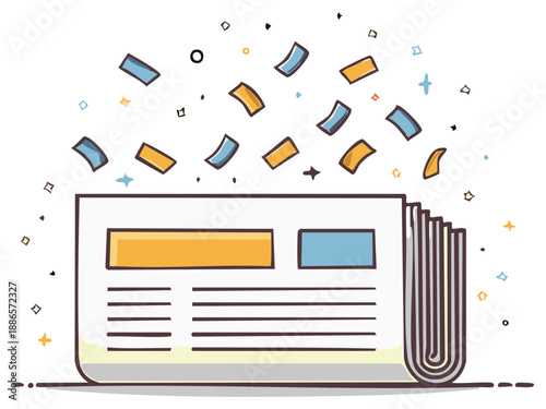 News Publication with Confetti