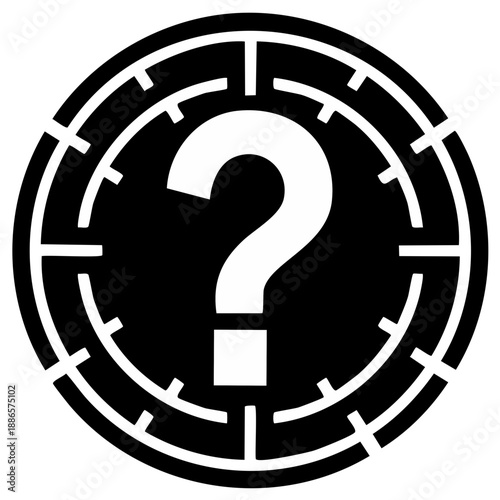 Question mark symbol inside of a target