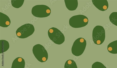 Cute olive pattern background vector design