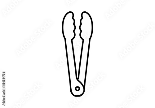 Icono de pinzas de cocina para manipular alimentos o hielo