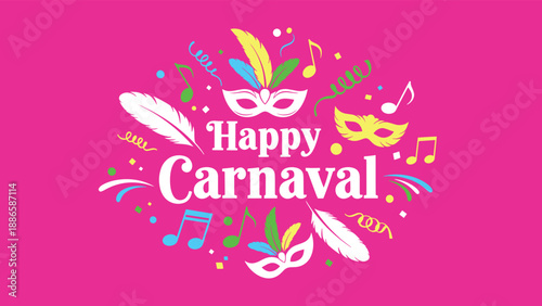 Carnaval Brazil brazilian Carnival Holiday festival background logo vector 4