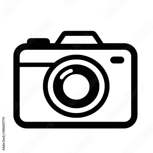 Camera app icon in a line icon style.