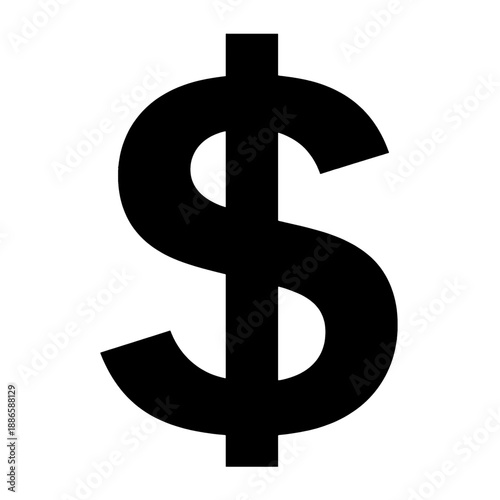 Dollar sign vector icon.