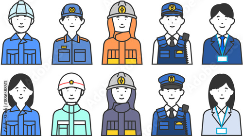 アイコンセット　公務員