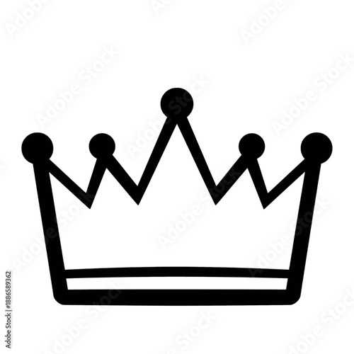 Line icon of a royal crown.