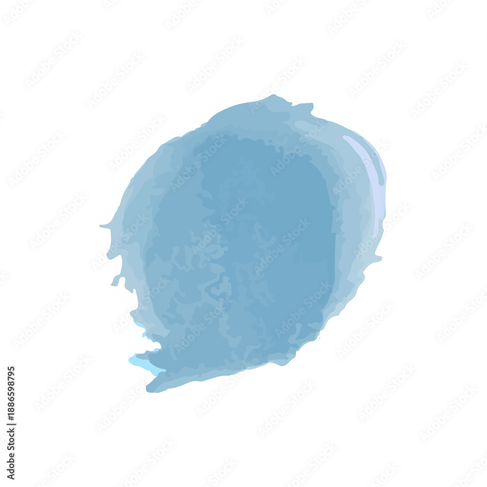 Fototapeta premium A vibrant blue paint smear on a black background