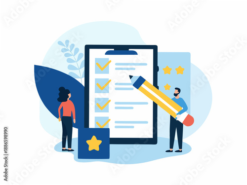 Completing tasks and providing feedback using a digital checklist on a tablet