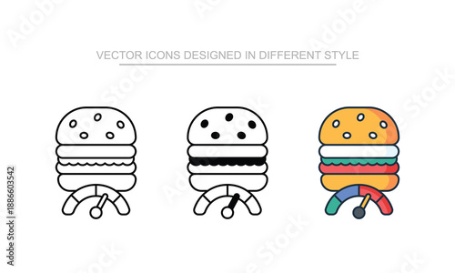 High Calories vector design in modern and trendy style icon