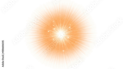 Abstract orange starburst light flare