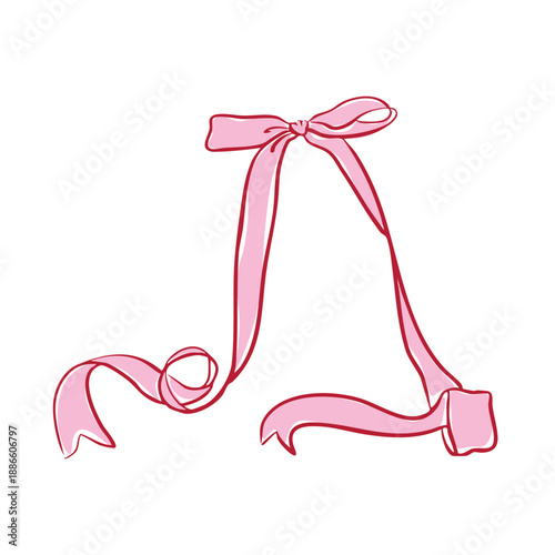 Hand drawn pastel bow vector