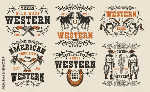 Wild West cowboy style