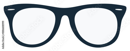 Iconic Dark Blue Wayfarer Style Eyeglasses with Clear Lenses