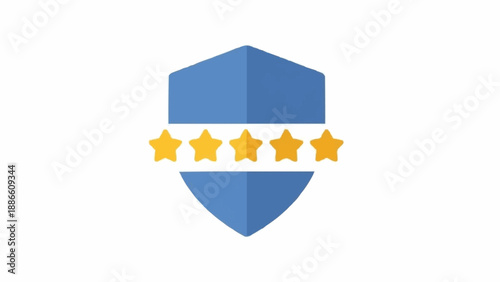 Photos Blue Shield with Gold Stars Logo.