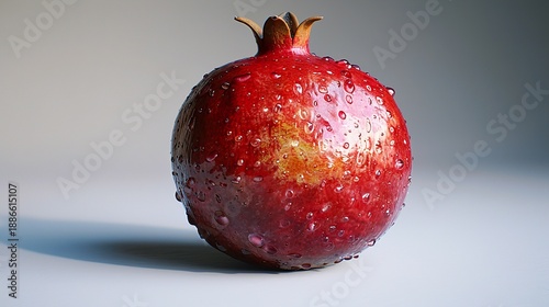 Fresh PomegranateIsolated on White Juicy Fruit