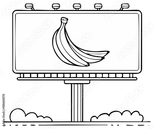Billboard advertising bananas fruit