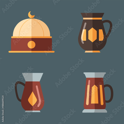 set of coffee cups