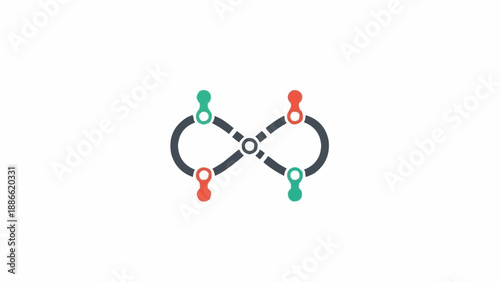 Molecular structure of a chemical compound.
