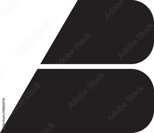 B letter modern logo design icon