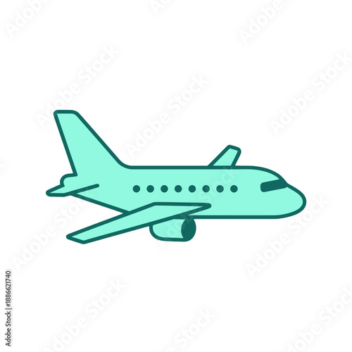 Wallpaper Mural Airplane vector icon in flat design style. Torontodigital.ca