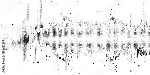 Subtle halftone vector texture overlay. Monochrome abstract splattered background. 