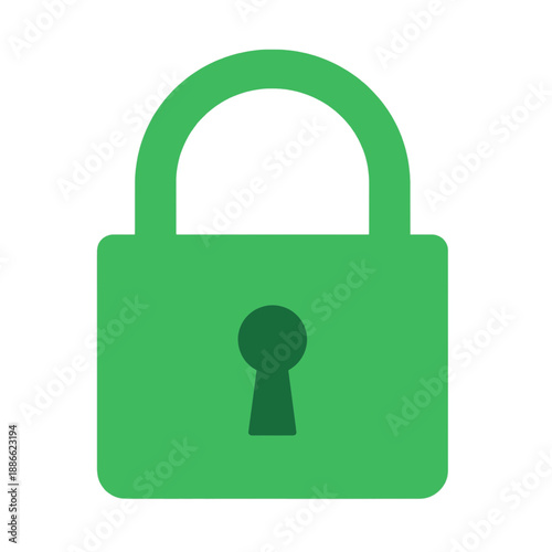 Green padlock icon symbolizing security.