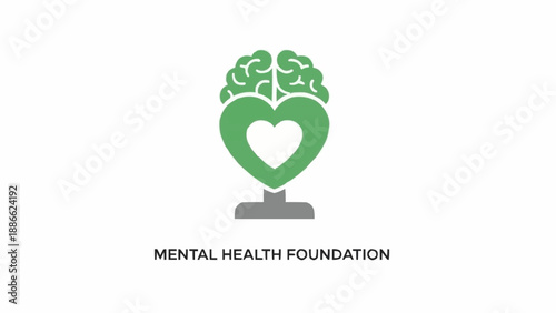 Green heart with brain logo symbol.