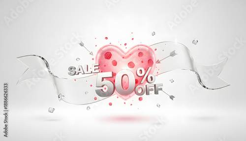 Valentine Chocolate Gift Sale Banner Romantic Commercial Design